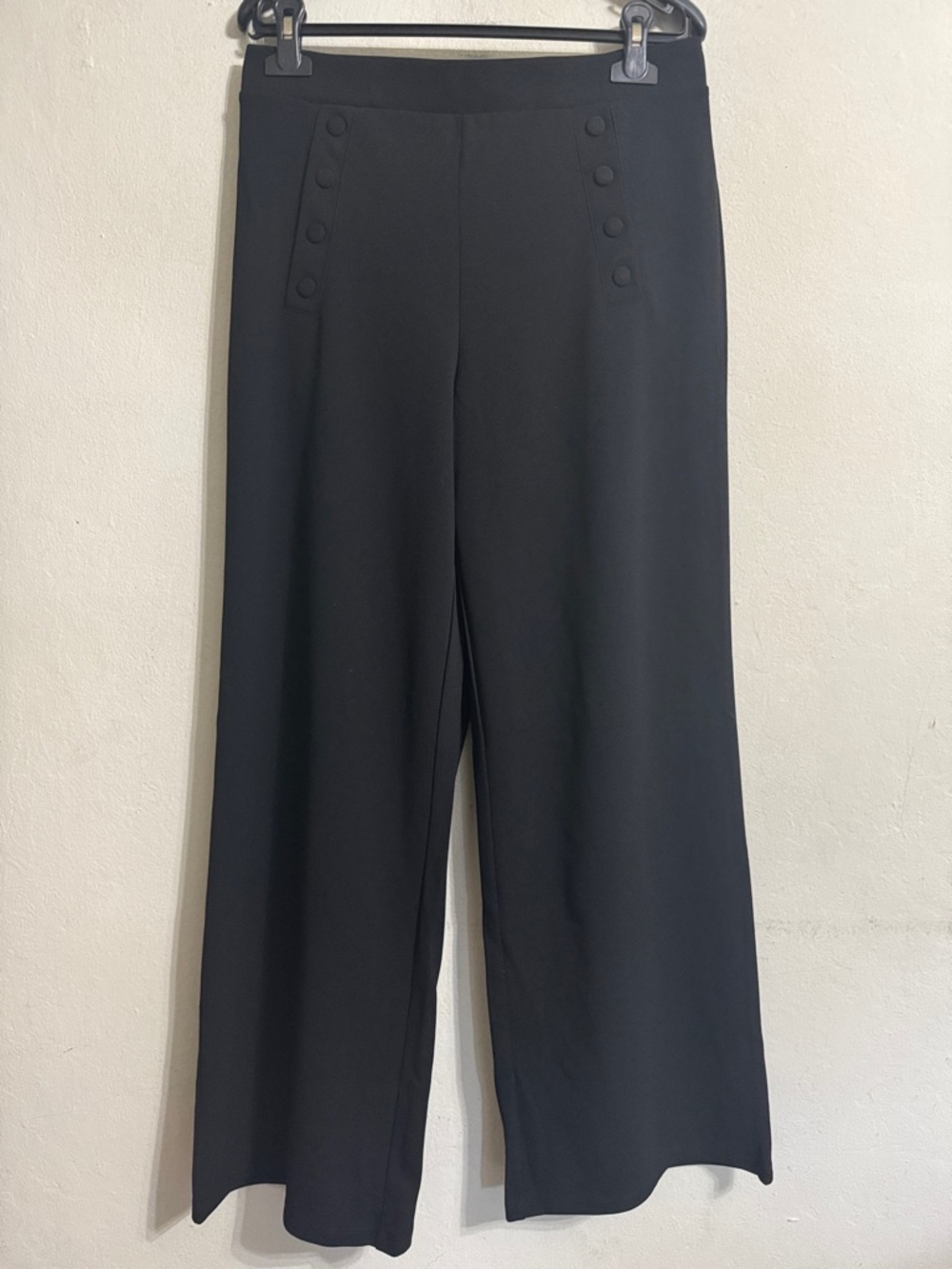 H&M Wide Leg Black Dress Pants for Women Size M NWT